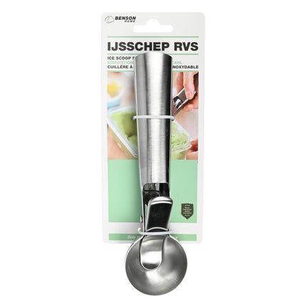Benson Professionele IJsschep met Drukknop - RVS - Ø 5 cm - 18 cm