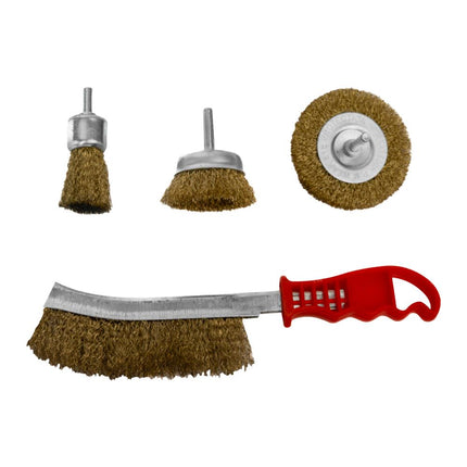 Benson Staalborstelset - 4-delig - Ergonomische Grip - Voor Grondige Reiniging