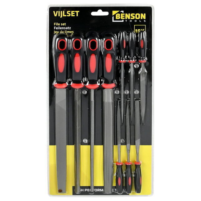 Benson Vijlset - 10-delig - Ergonomische Grip - Veelzijdig Precisiegereedschap
