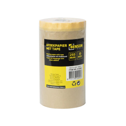 Benson Afdekpapier met Tape 250 mm x 30 m - Masking Paper