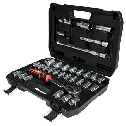 Benson Dopsleutelset - 32-delig - 1/2" Opname - Carbonstaal - Mat Finish