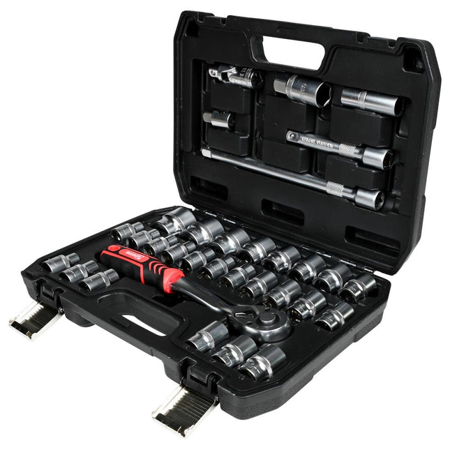 Benson Dopsleutelset - 32-delig - 1/2" Opname - Carbonstaal - Mat Finish