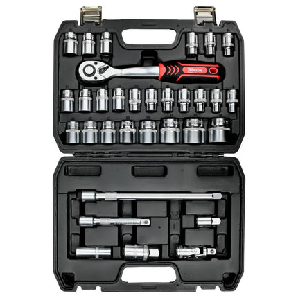 Benson Dopsleutelset - 32-delig - 1/2" Opname - Carbonstaal - Mat Finish