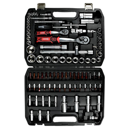 Benson Dopsleutelset - 94-delig - 1/4" & 1/2" Opname - Carbonstaal