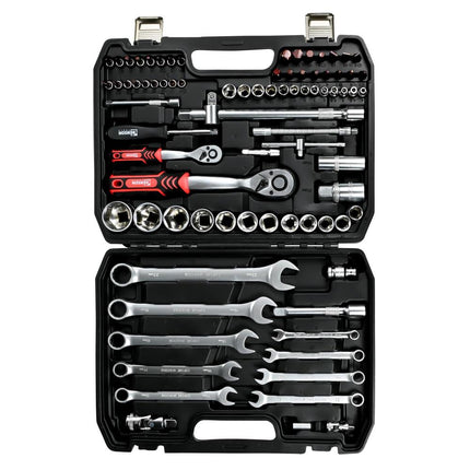 Benson Gereedschapset - 82-delig - 1/4" & 1/2" Opname - Carbonstaal