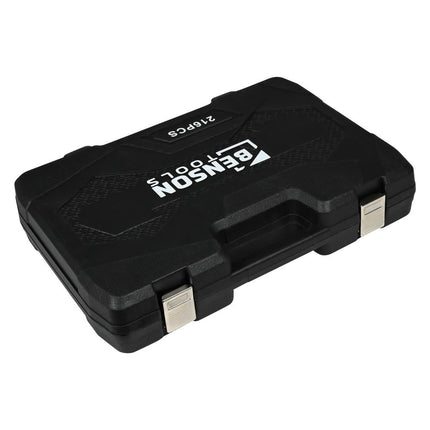 Benson Gereedschapset - 216-delig - 1/4", 3/8" & 1/2" - Carbonstaal - Mat Finish