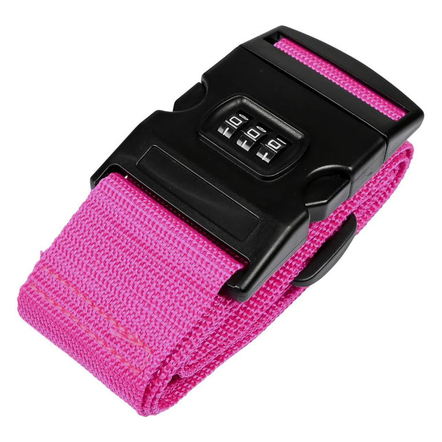 Benson Kofferspanband met Cijferslot - Fuchsia - 200 cm