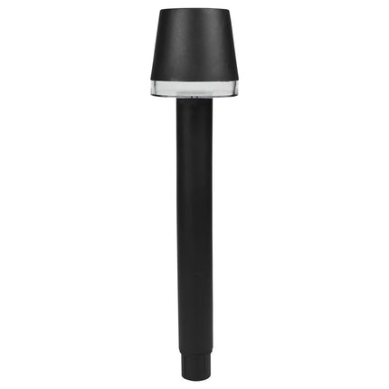 Benson Solar Tuinlamp met Lampenkap – 43,5 cm – Warm Wit – RVS look