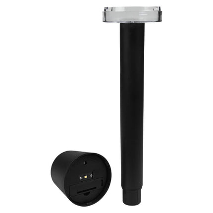 Benson Solar Tuinlamp met Lampenkap – 43,5 cm – Warm Wit – RVS look