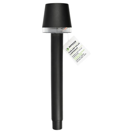 Benson Solar Tuinlamp met Lampenkap – 43,5 cm – Warm Wit – RVS look
