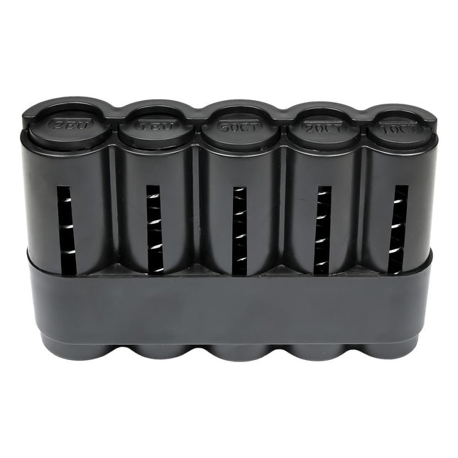 Benson Munthouder Compact - 10 x 5,2 cm - Geschikt voor 5 Muntsoorten - Zwart