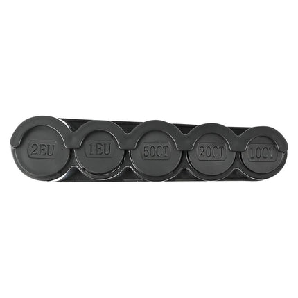 Benson Munthouder Compact - 10 x 5,2 cm - Geschikt voor 5 Muntsoorten - Zwart