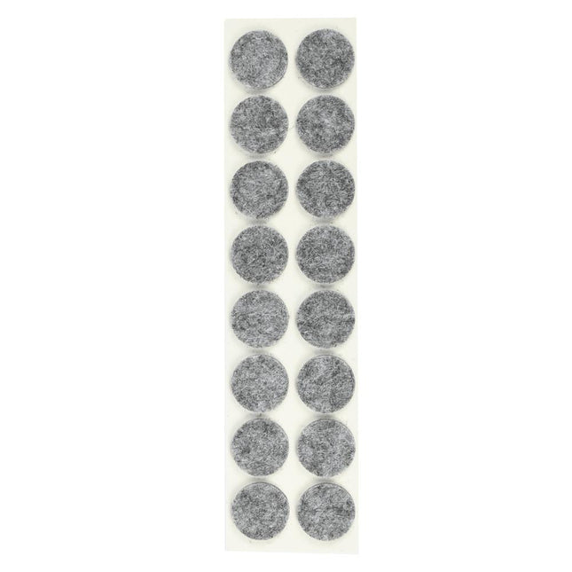 Benson Antikrasvilt - Ø 19 mm - Grijs - Zelfklevend - 16 stuks