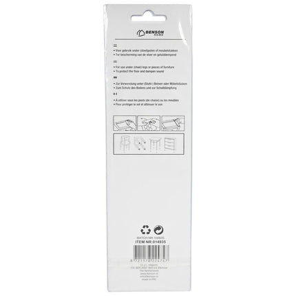 Benson Antikrasvilt - Ø 19 mm - Grijs - Zelfklevend - 16 stuks