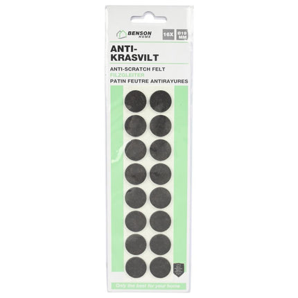 Benson Antikrasvilt - Ø 19 mm - Bruin - Zelfklevend - 16 stuks