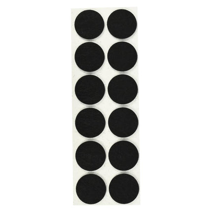 Benson Antikrasvilt - Ø 28 mm - Zwart - Zelfklevend - 12 stuks