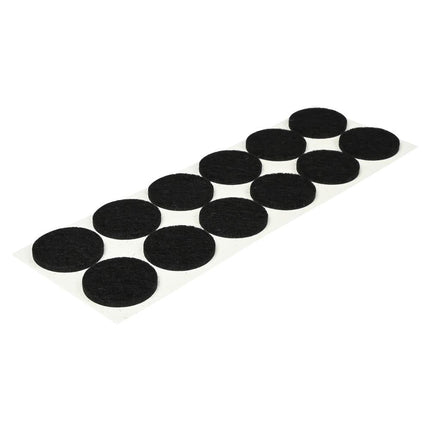 Benson Antikrasvilt - Ø 28 mm - Zwart - Zelfklevend - 12 stuks