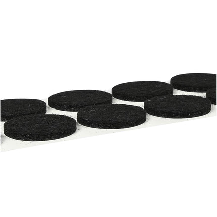 Benson Antikrasvilt - Ø 28 mm - Zwart - Zelfklevend - 12 stuks