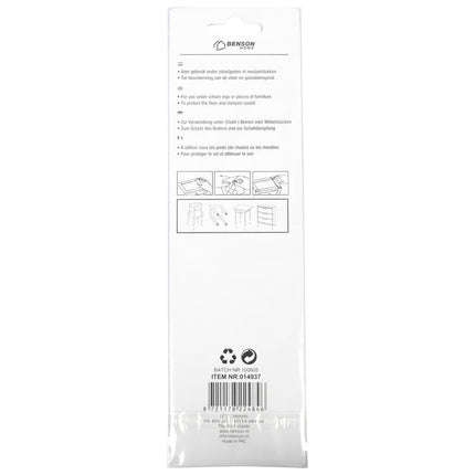 Benson Antikrasvilt - Ø 28 mm - Zwart - Zelfklevend - 12 stuks