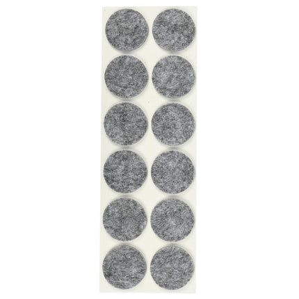 Benson Antikrasvilt - Ø 28 mm - Grijs - Zelfklevend - 12 stuks