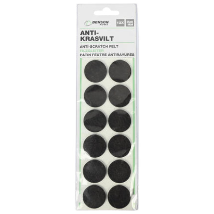 Benson Antikrasvilt - Ø 28 mm - Bruin - Zelfklevend - 12 stuks