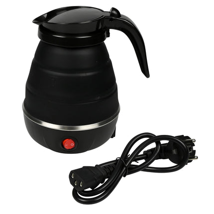 Benson Opvouwbare Waterkoker - 600 ml - Zwart - 600W - Siliconen & RVS