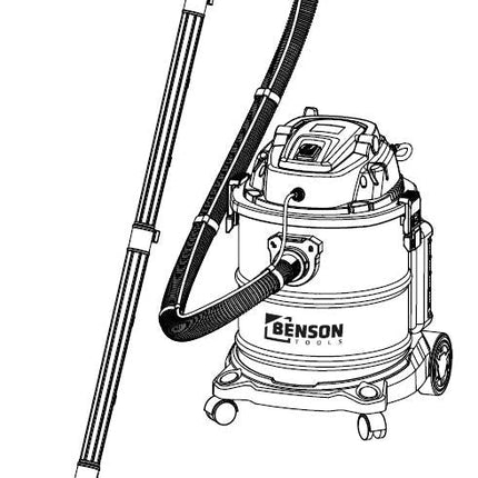 Benson Tapijtreiniger & Alleszuiger - 1200W - 20 Liter - Nat/Droog
