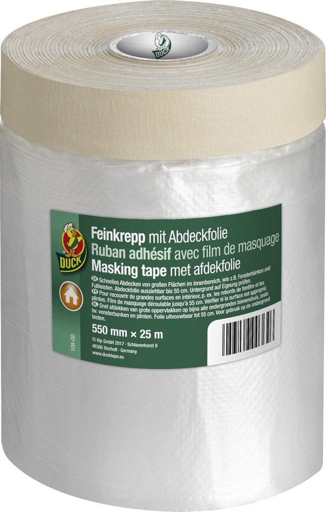 Duck Schilderstape met Afdekfolie 550 mm x 25 m - Masking Film
