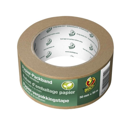 Duck Papieren Verpakkingstape - 50 mm x 50 m - Kraftpapier - Duurzaam
