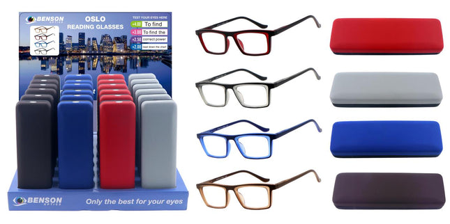 Benson Leesbril Display Oslo - Inclusief Koker - 24-delig Assortiment