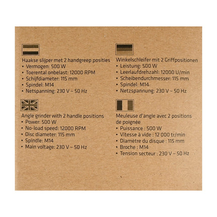 Benson Haakse Slijper - 115 mm - 500W - 12.000 RPM