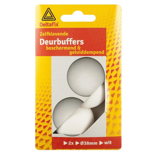Deltafix Deurbuffers Zelfklevend - Ø 38 mm - Wit - Set van 2 stuks
