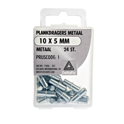 Deltafix Plankdragers Metaal 10 x 5 mm – Set van 24