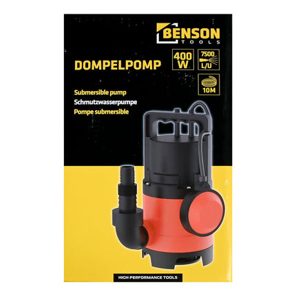 Benson Dompelpomp 400W - 7500 L/U - Krachtige Waterafvoer