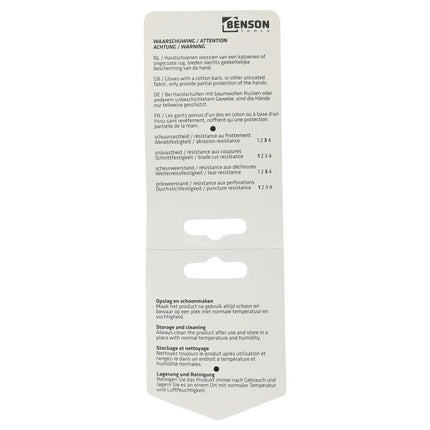 Benson PU Werkhandschoenen - Zwart - Maat 11 (XL) - EN 388