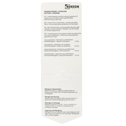 Benson Nitril Werkhandschoenen - Gesloten Rug - Maat 10 - EN 388