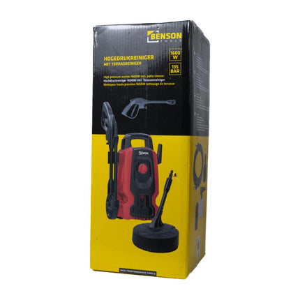 Benson Hogedrukreiniger - 1600W - Max. 135 Bar - Inclusief Terrasreiniger