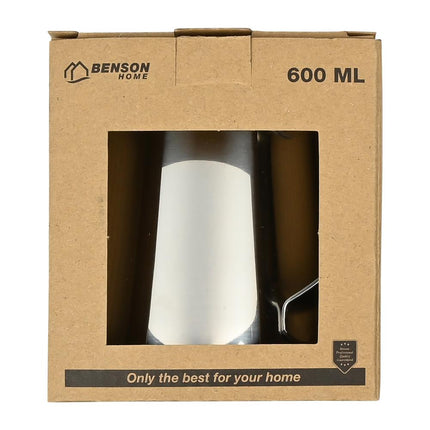 Benson Melkkan - 600 ml - Hoogwaardig RVS - Ø 9 x 11 cm