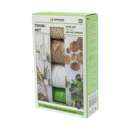 Benson Touwset 4-Delig | Multifunctioneel Assortiment | Voor Tuin & Hobby