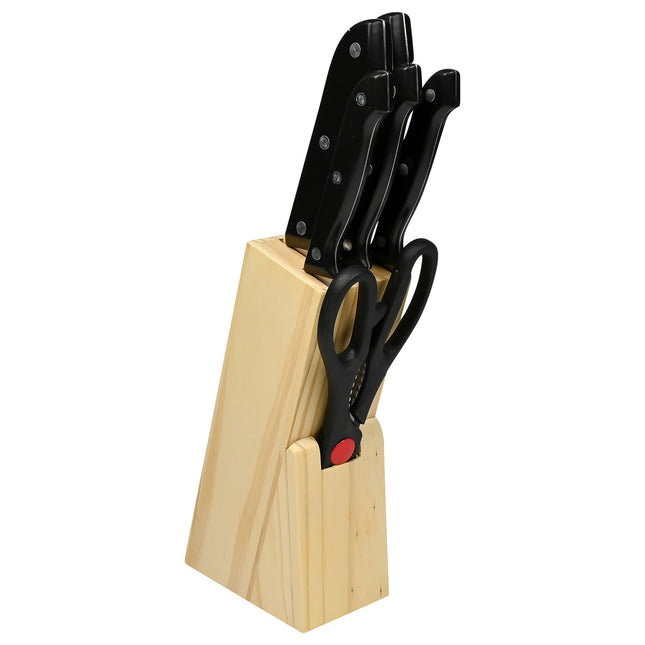 Benson Messenblok - 7-delig - Roestvrijstaal - Inclusief Keukenschaar