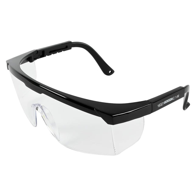 Benson Veiligheidsbril - Zwart Frame - Heldere Glazen - Oogbescherming