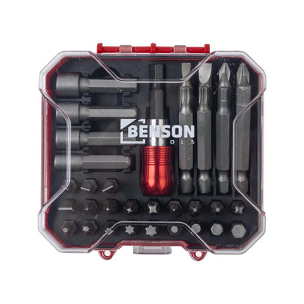 Benson Bitset 34-delig - S2 Staal - Inclusief Magnetische Bithouders