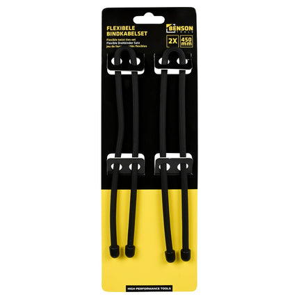 Benson Flexibele Kabelbinders Zwart 45 cm - 2-Delig - Herbruikbaar