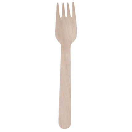 Benson Houten Vorken - 20-delig - 16 cm - Duurzaam Wegwerpbestek