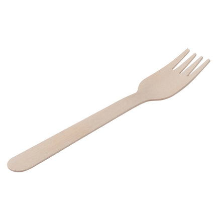 Benson Houten Vorken - 20-delig - 16 cm - Duurzaam Wegwerpbestek