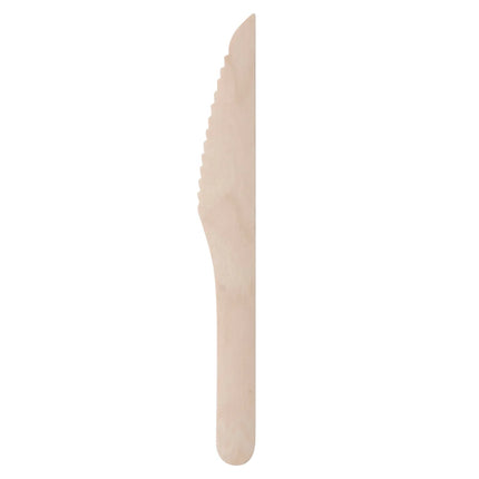 Benson Houten Messen - 20 Stuks - 16 cm - Milieuvriendelijk Wegwerpbestek