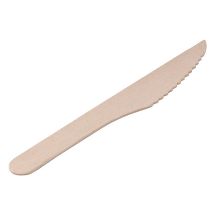 Benson Houten Messen - 20 Stuks - 16 cm - Milieuvriendelijk Wegwerpbestek
