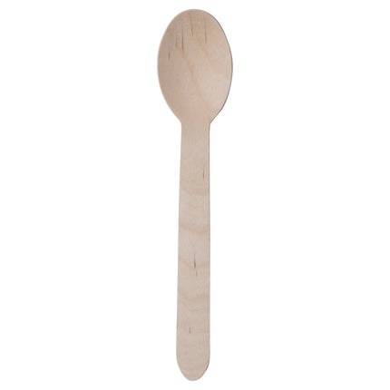 Benson Houten Lepels - 20 Stuks - 16 cm - Milieuvriendelijk Wegwerpbestek