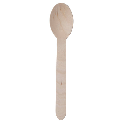 Benson Houten Lepels - 20-delig - 16 cm - Duurzaam Wegwerpbestek