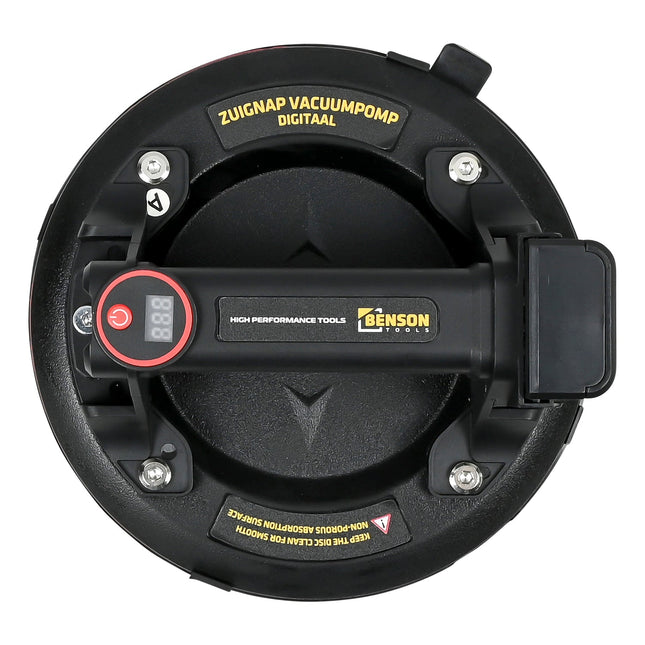 Benson Digitale Vacuümzuignap - 200 mm - Met Elektrische Pomp